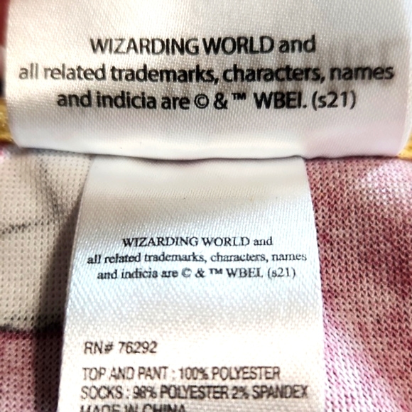 Harry Potter Hogwarts Sleepwear 2 Piece Pajama Set Size 3XL EUC! - Picture 9 of 11